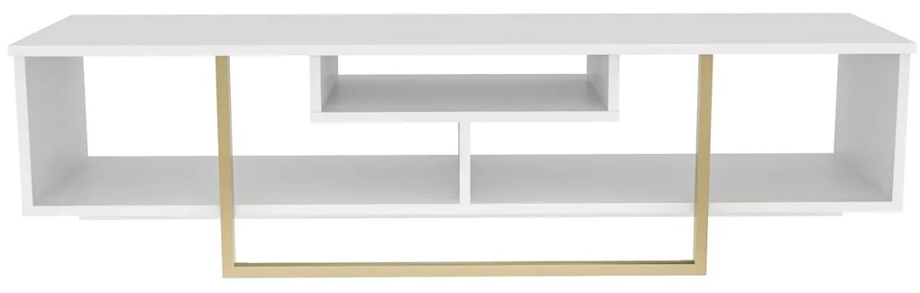 TV szekrény Asal 150 - White, Gold