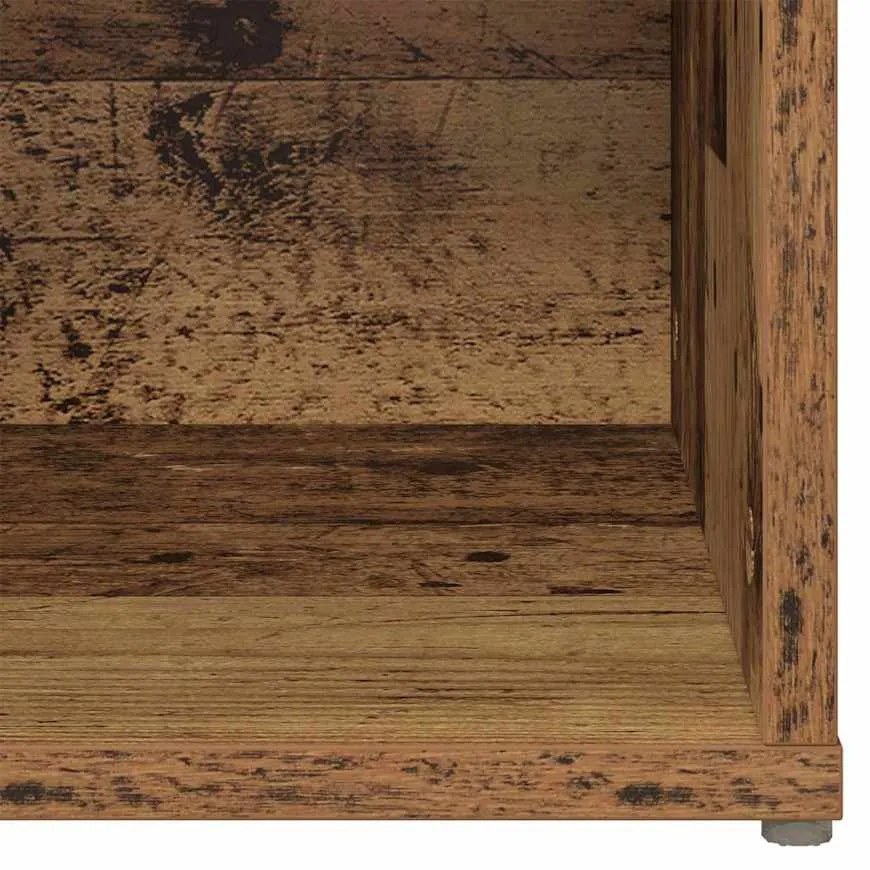 TV szekrény 4 pcs Régi fa 37 x 35 x 107.5 cm Műanyag Fa