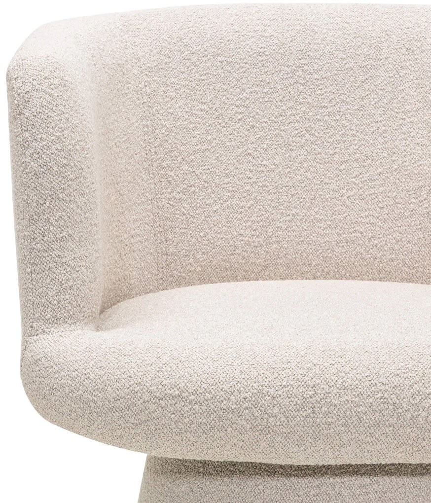 Forgatható design szék YATO, krémszínű
