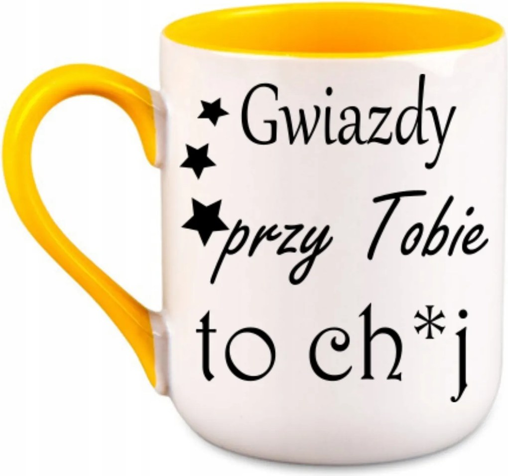 Bögre A csillagok melletted ch*j ajándék nőnapra Sárga 330 coffee