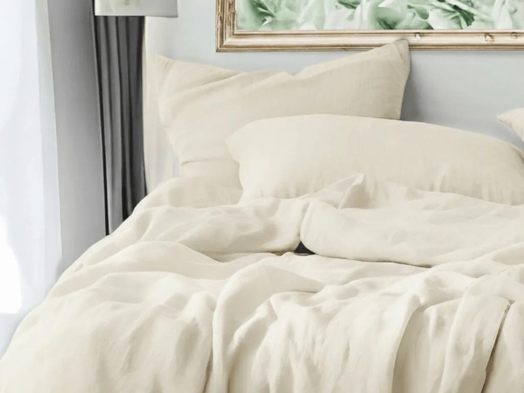 Muszlin ágyneműhuzat PURELY krémszínű Ágyneműhuzat mérete: 2 ks 80 x 80 cm | 200 x 200 cm