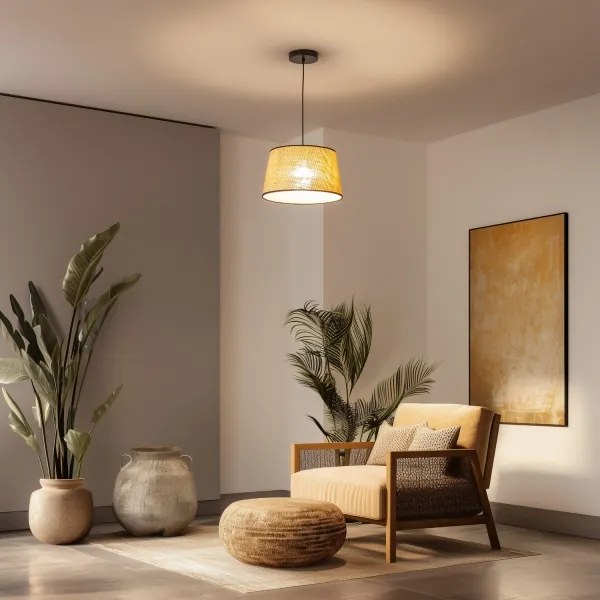 Brilagi - LED függeszték zsinóron CERIA 1xE27/40W/230V átm. 35 cm bézs