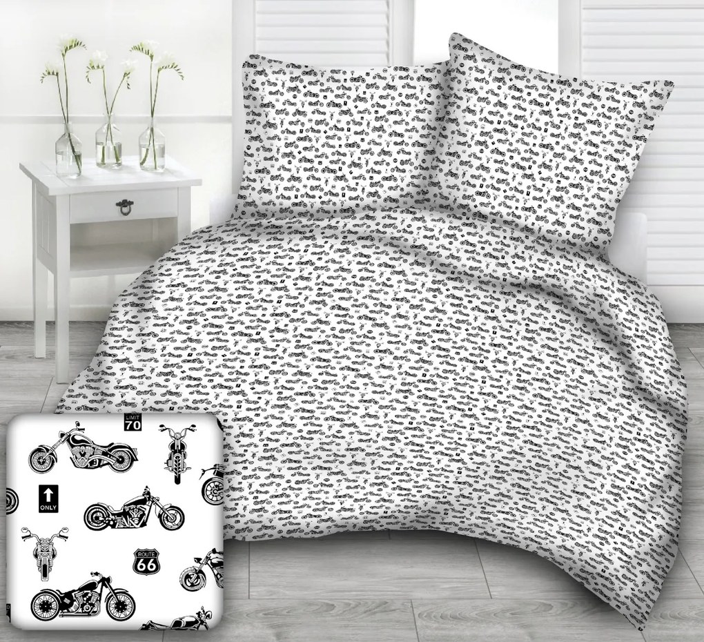 Motoros pamut lepedők TiaHome - 1x párna 65x45cm, 1x paplan 130x90cm