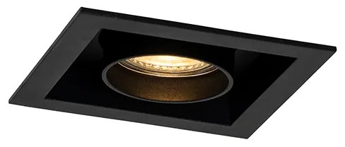 6 darabos modern, süllyesztett, állítható fekete spotlámpa készlet - Roof