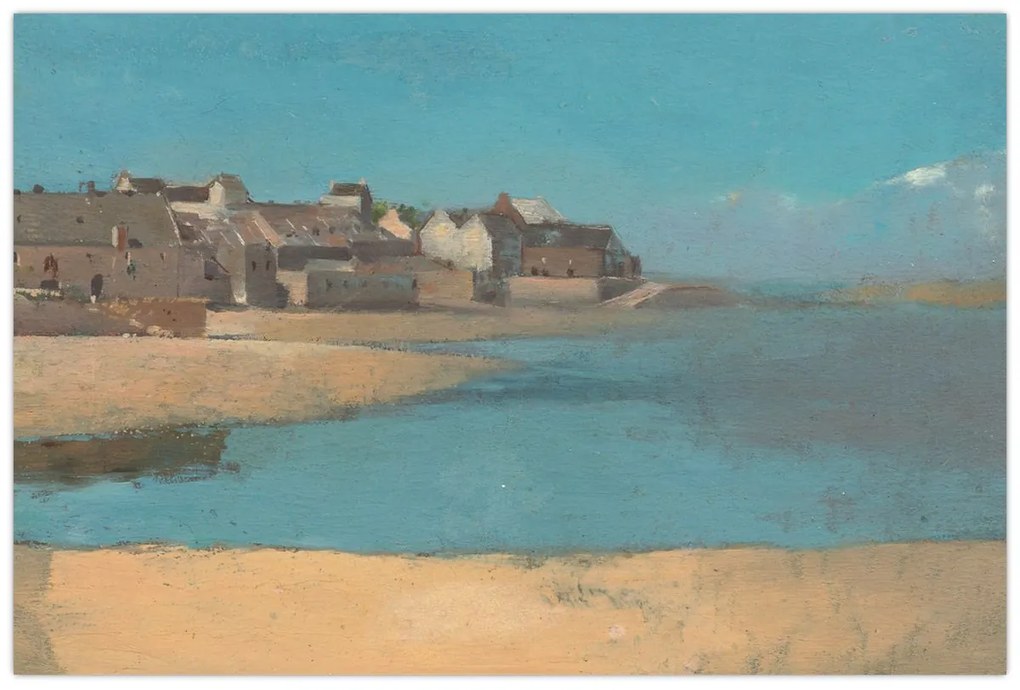 Kép - Odilon Redon, Village by the Sea in Brittany, reprodukciók (90x60 cm)