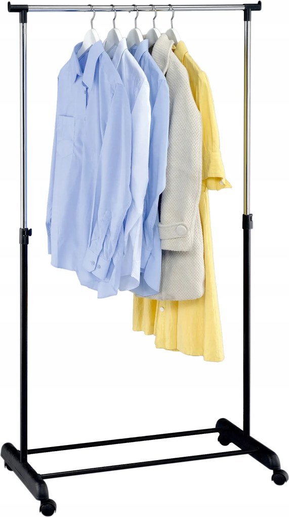 Ruhaakasztó Állvány Gurulós Ruhatár Álló Állítható Fém