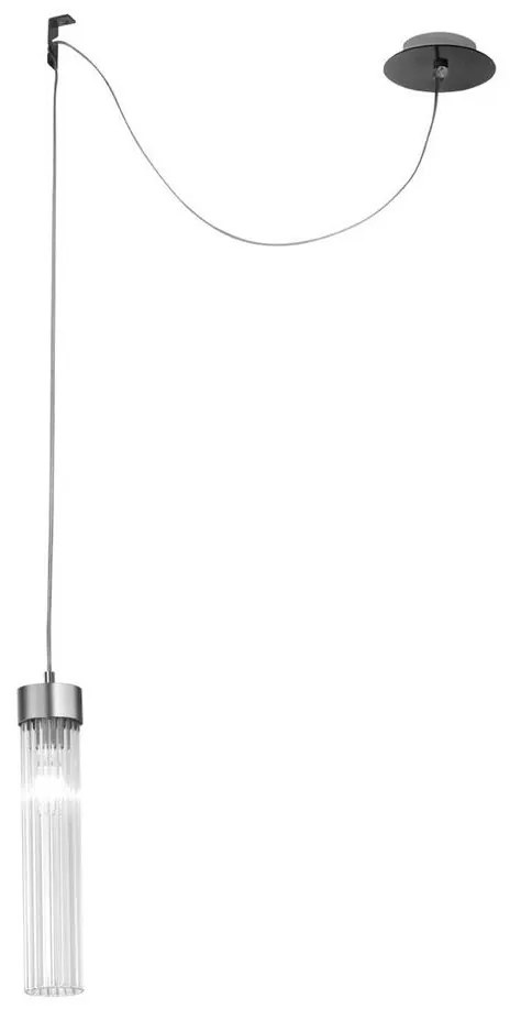 Kolarz 6009.30161 - Csillár zsinóron RAGGIO 1xE14/25W/230V matt króm