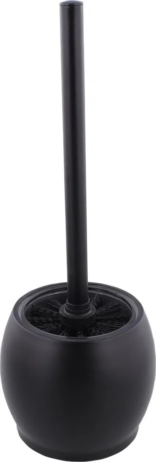 Szabadon álló Wc kefe Tartállyal Rozsdamentes acél Fekete Gömb alakú