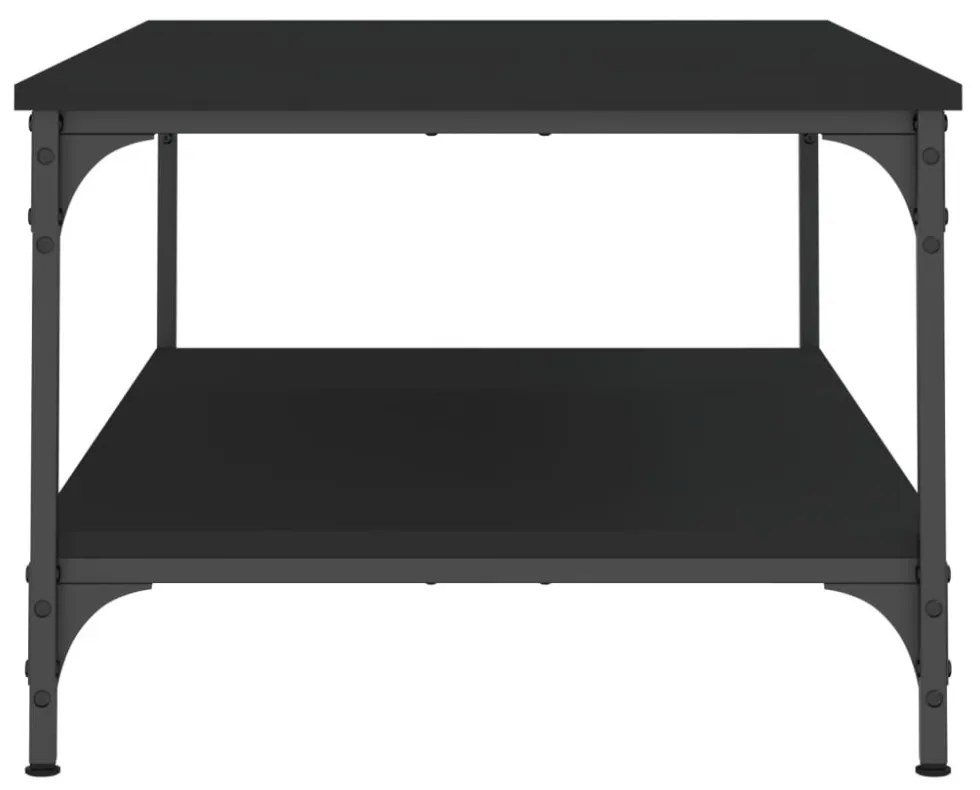fekete szerelt fa dohányzóasztal 100 x 55 x 40 cm