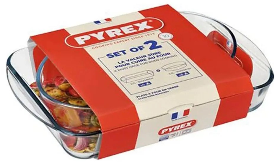 2 darabos PYREX sütőtál szett, 2,7/2,2 l