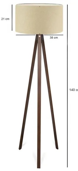 Állólámpa AYD 1xE27/40W/230V bézs/barna