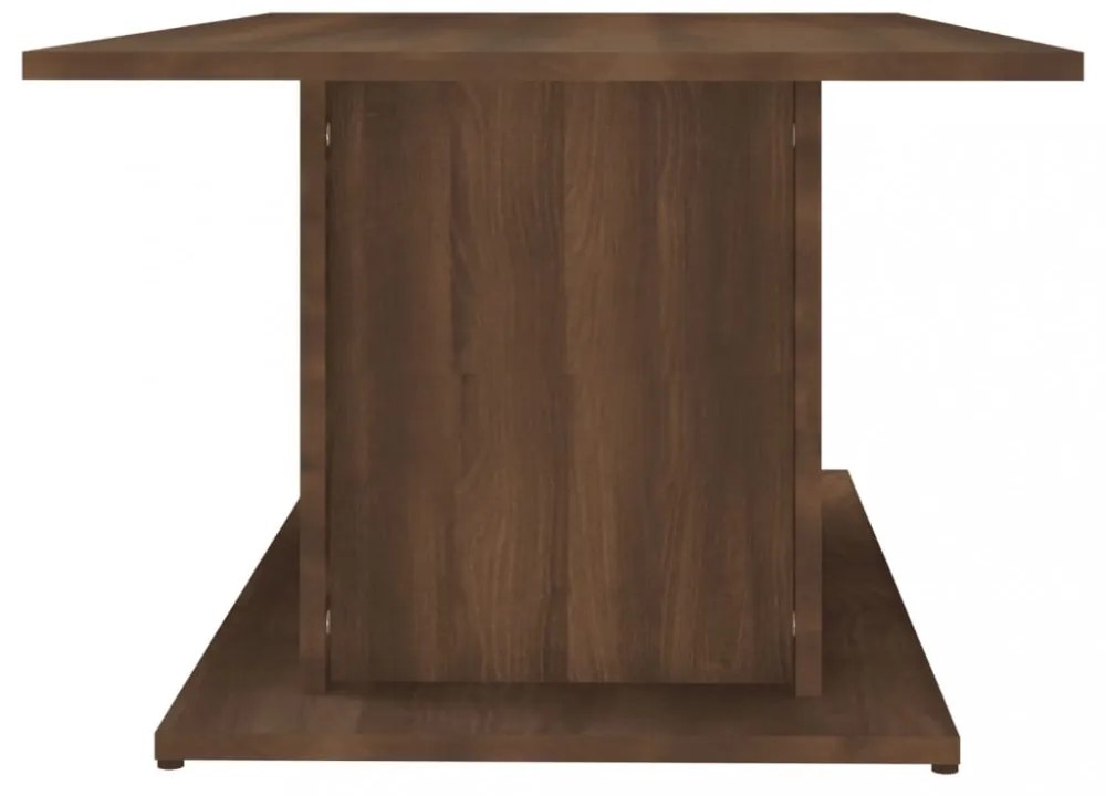 barna tölgyszínű szerelt fa dohányzóasztal 102x55,5x40 cm