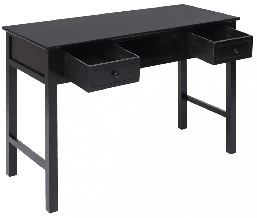 fekete tömör császárfa íróasztal 108 x 45 x 76 cm