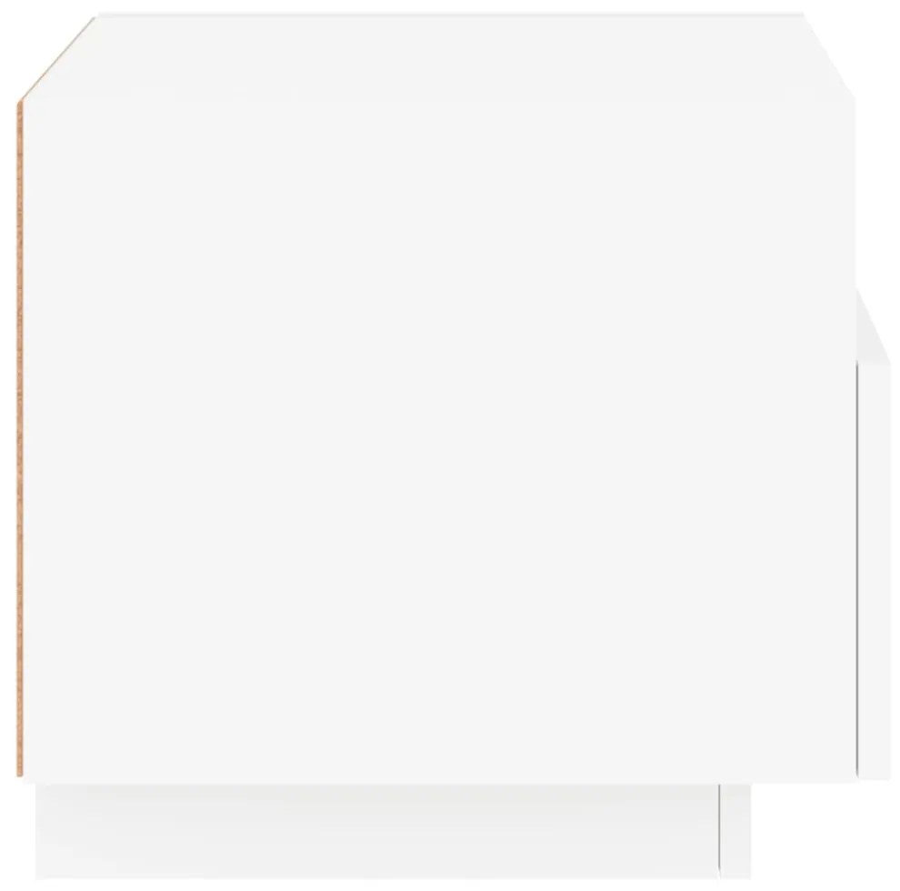 2 db fehér éjjeliszekrény LED-világítással 40 x 39 x 37 cm