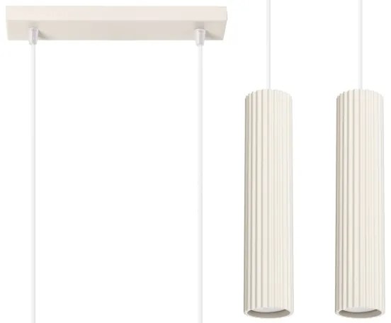 Sollux SL.1593 - Csillár zsinóron KARBON 2xGU10/10W/230V krémes