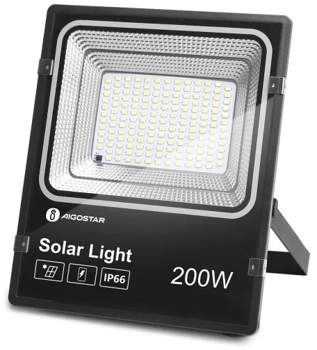Aigostar - LED állítható fényerőjű napelemes reflektor 200W, IP66, DO