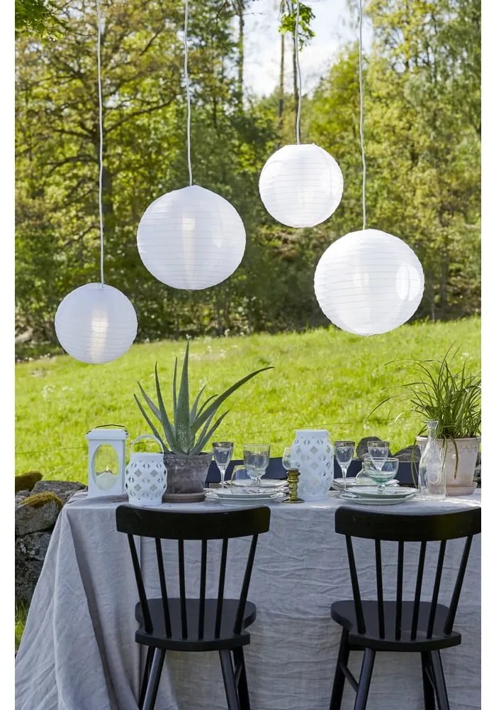 Flame Lantern fehér lámpás, magasság 23 cm - Star Trading