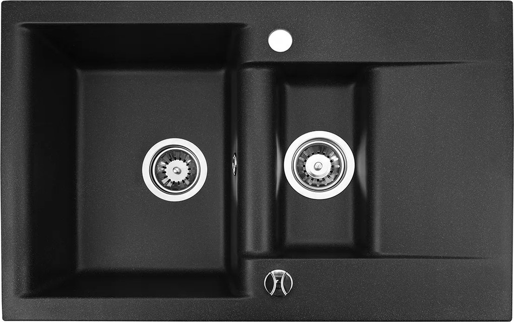 Gránit mosogató Estein 1,5K 78x50 cm másfélmedencés konyhai mosogató