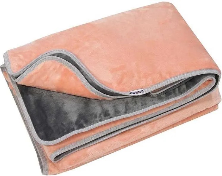 Barack színű ölelő takaró dupla rétegben