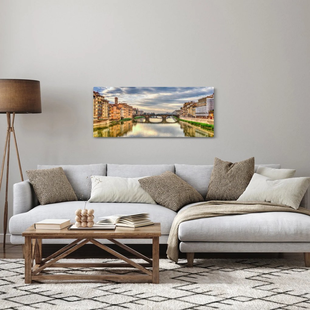 Város folyóval képe (120x50 cm)