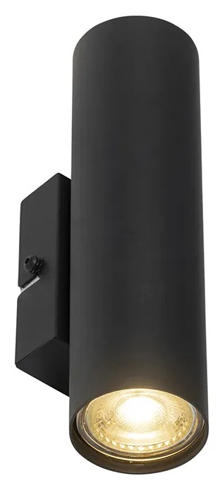 Modern okos fali lámpa fekete, 2 Wifi GU10 - Jeana