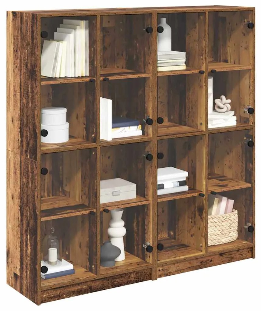 Magasfiú 2 pcs Öreg fa 136 x 37 x 142 cm Faanyag