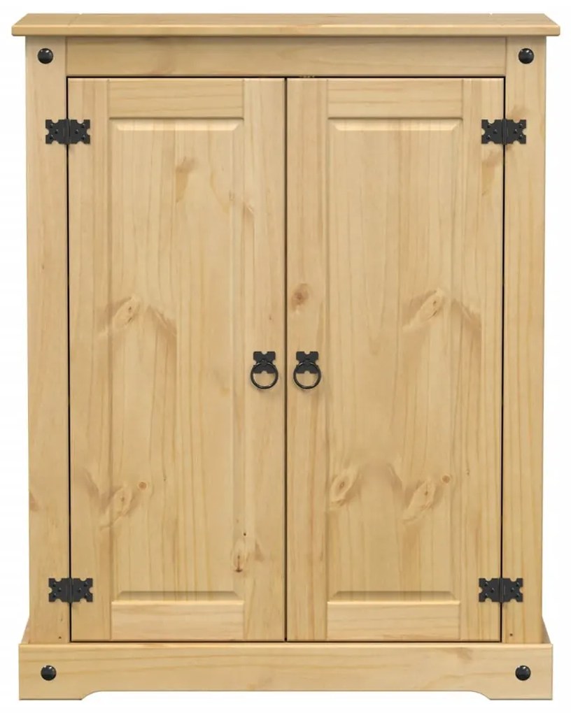 vidaXL Corona tömör fenyőfa cipőszekrény 86 x 38,5 x 108 cm
