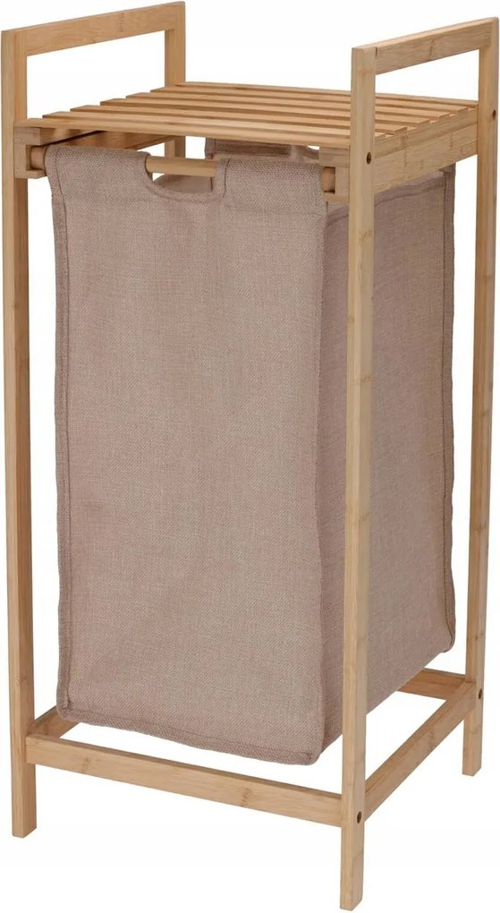 Fürdőszobai polc szennyestartó kosárral h73 x 33 x 33 cm Fürdőszobai rendszerező