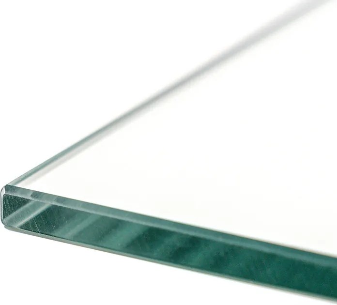 Berna 140 cm szögletes üveg étkezőasztal transparent