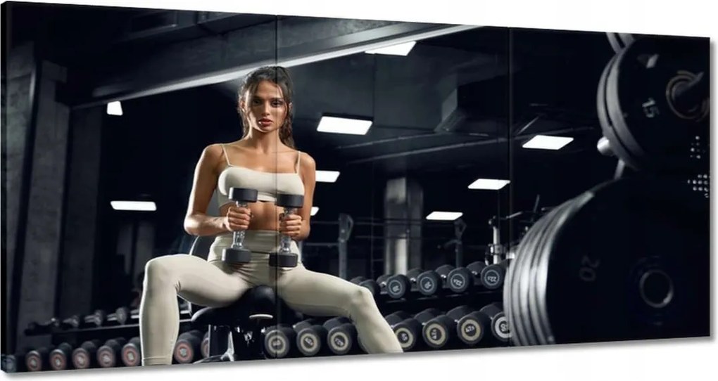 Vászonkép 60x30 Lány az edzőteremben
