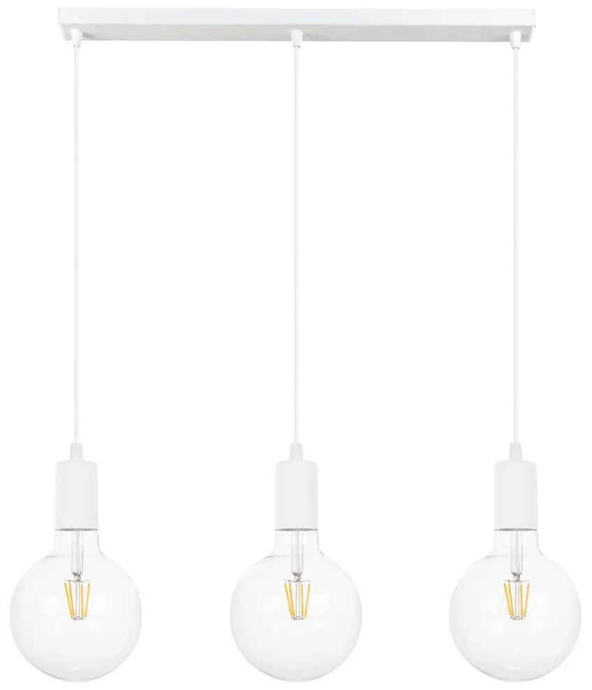 Csillár zsinóron MIROS 3xE27/60W/230V fehér