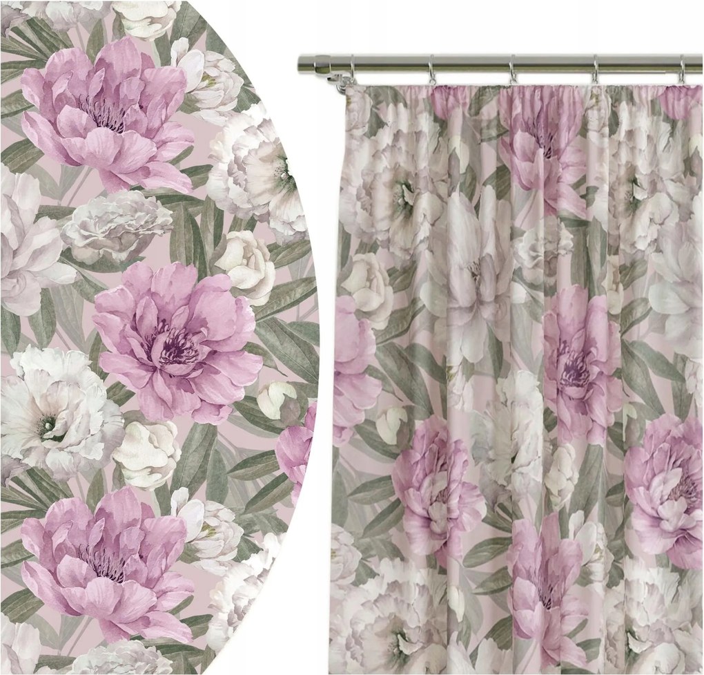 Szalagfüggöny Kész 140x160 Rózsa virágok 9246