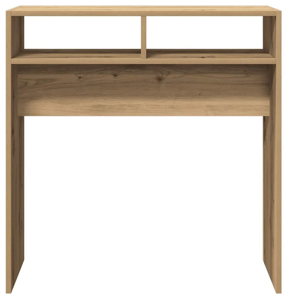 vidaXL kézműves tölgy színű szerelt fa dohányzóasztal 78 x 30 x 80 cm