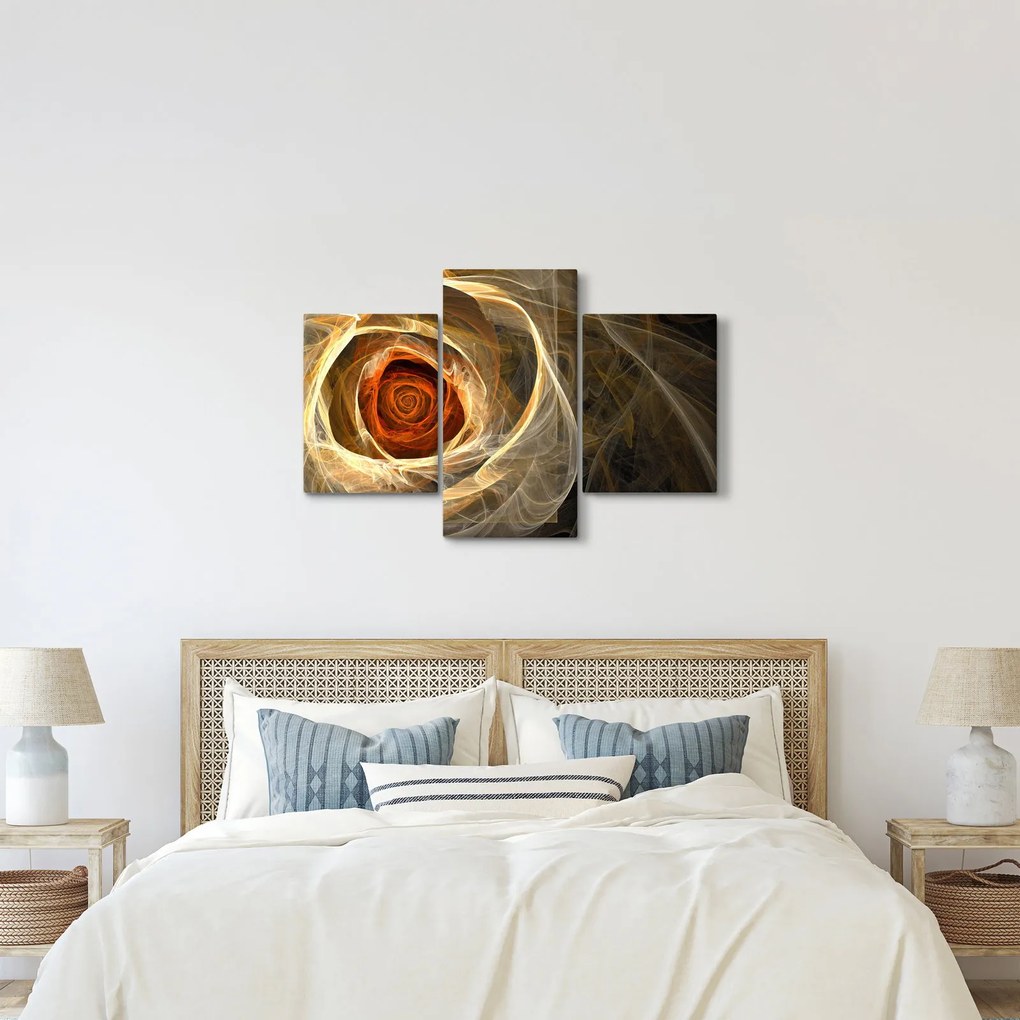 Kép - Absztrakt rózsák tüzes színekben (90x60 cm)