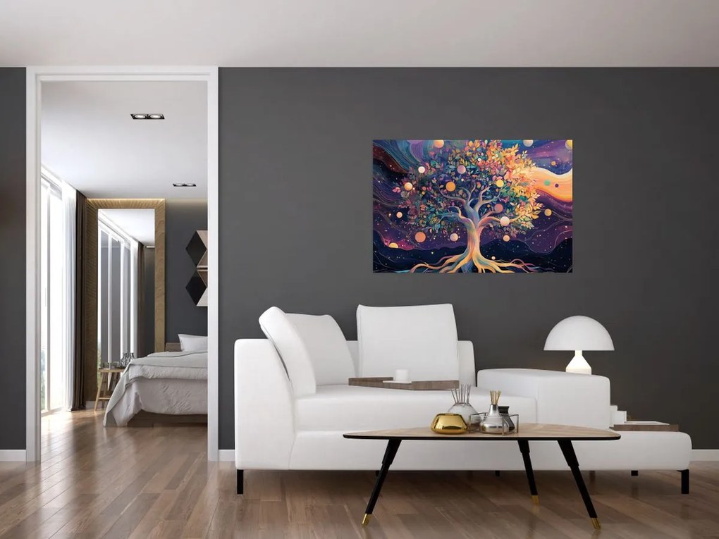 Kép – Lila fa tele energiával (90x60 cm)
