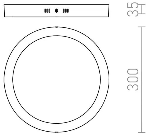 RED - Design Rendl - R12973 - LED Mennyezeti lámpa SOCORRO LED/24W/230V
