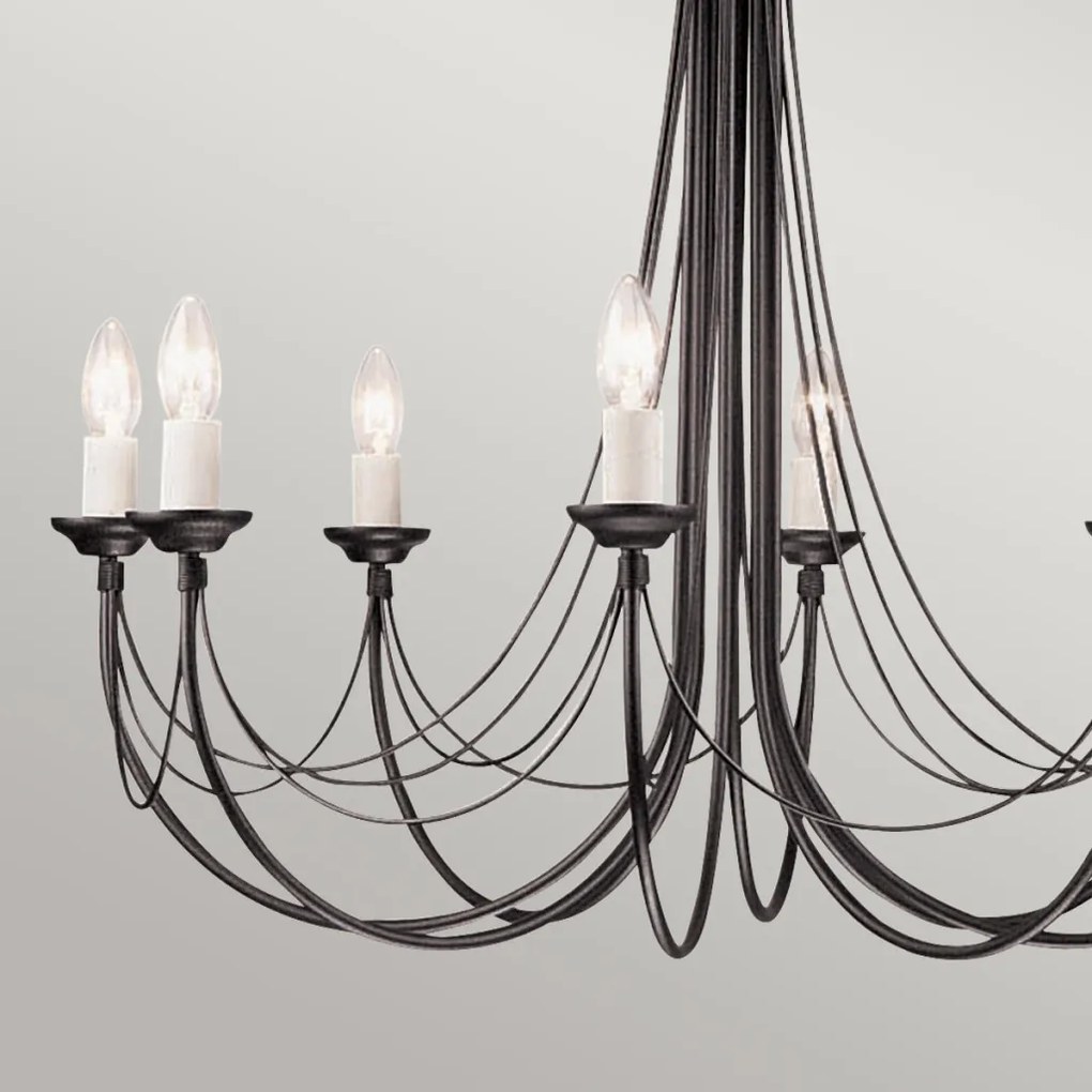 Elstead Lighting CARISBROOKE CB8-BLACK Csillár 8x60W/E14