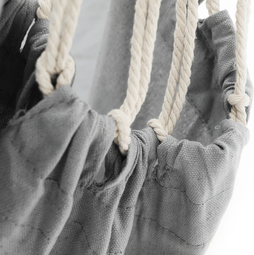 Függő szék, fehér/szürke, LINDO NEW