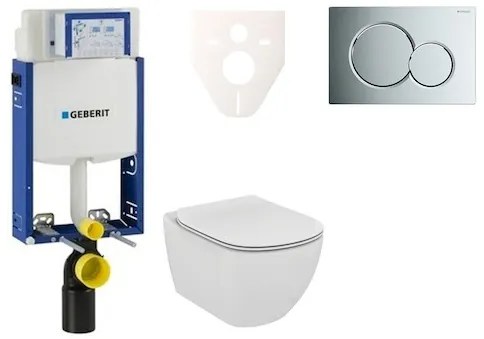 Fali WC szett Geberit befalazáshoz + Ideal Standard Tesi WC 110.302.00.5NF2