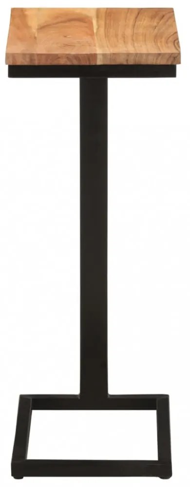 2 db tömör akácfa kisasztal 31,5 x 24,5 x 64,5 cm