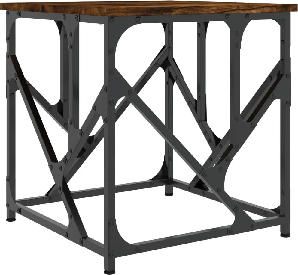 vidaXL füstös tölgy színű fatermék dohányzóasztal 45x45x47,5 cm