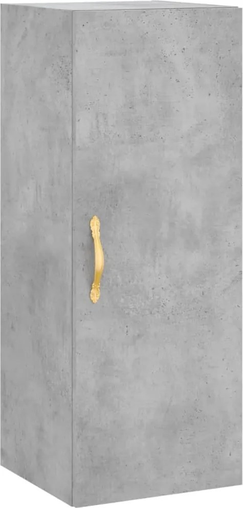 vidaXL betonszürke fali szekrény 34,5 x 34 x 90 cm