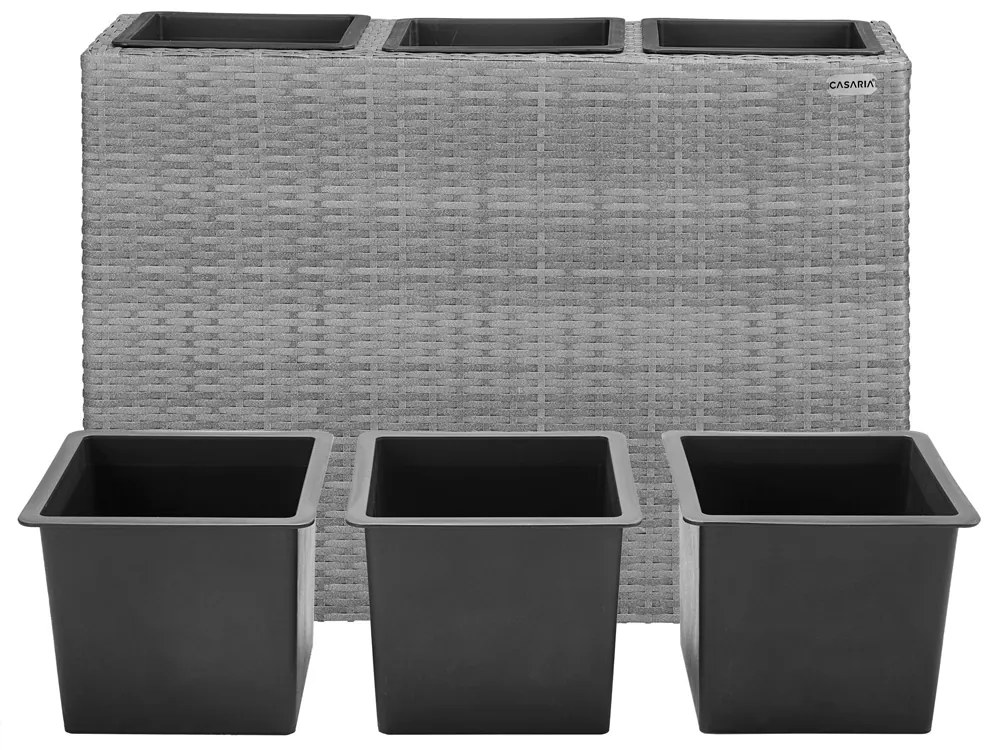 Casaria® Virágcserép 83x30,5x60 cm - szürke