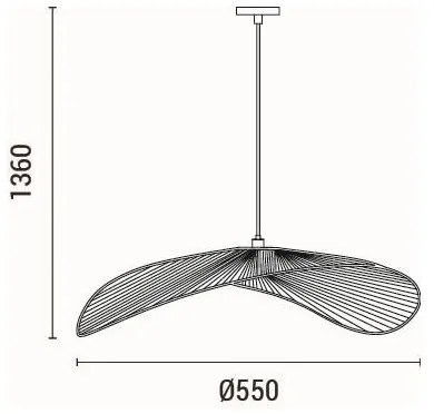 Csillár zsinóron CALYPSO 1xE27/15W/230V bambusz