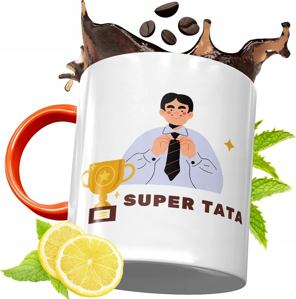 Narancssárga Bögre Apák Napjára Ajándék fényképes nyomtatással