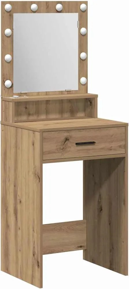 vidaXL Öltözködőasztal fiókkal Artisan tölgy 50 x 41 x 135 cm Faanyag