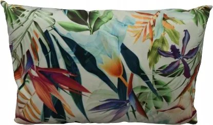 Dekorációs Párnahuzat 60x40 Exotic velúr virágok levelek