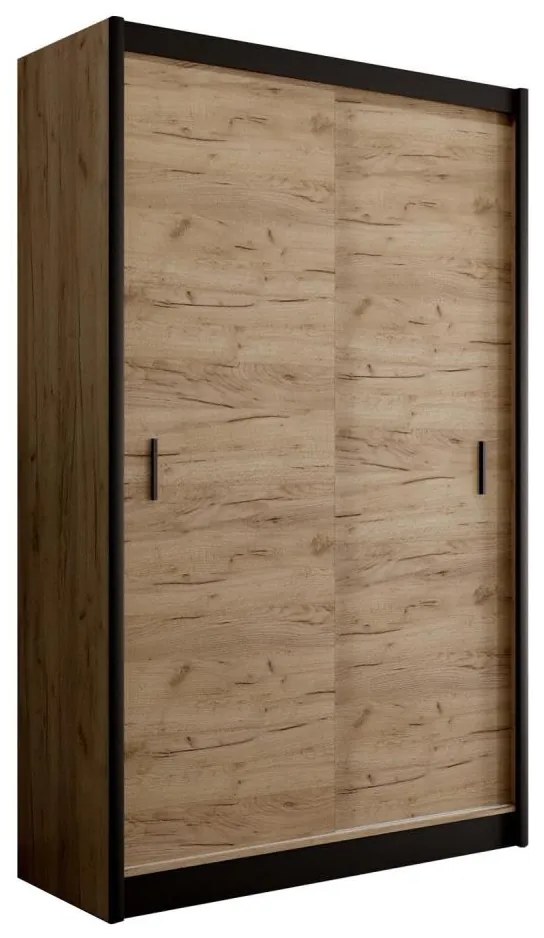 SAPHIRA tolóajtós gardrób 150x215 cm, craft tölgy kivitel