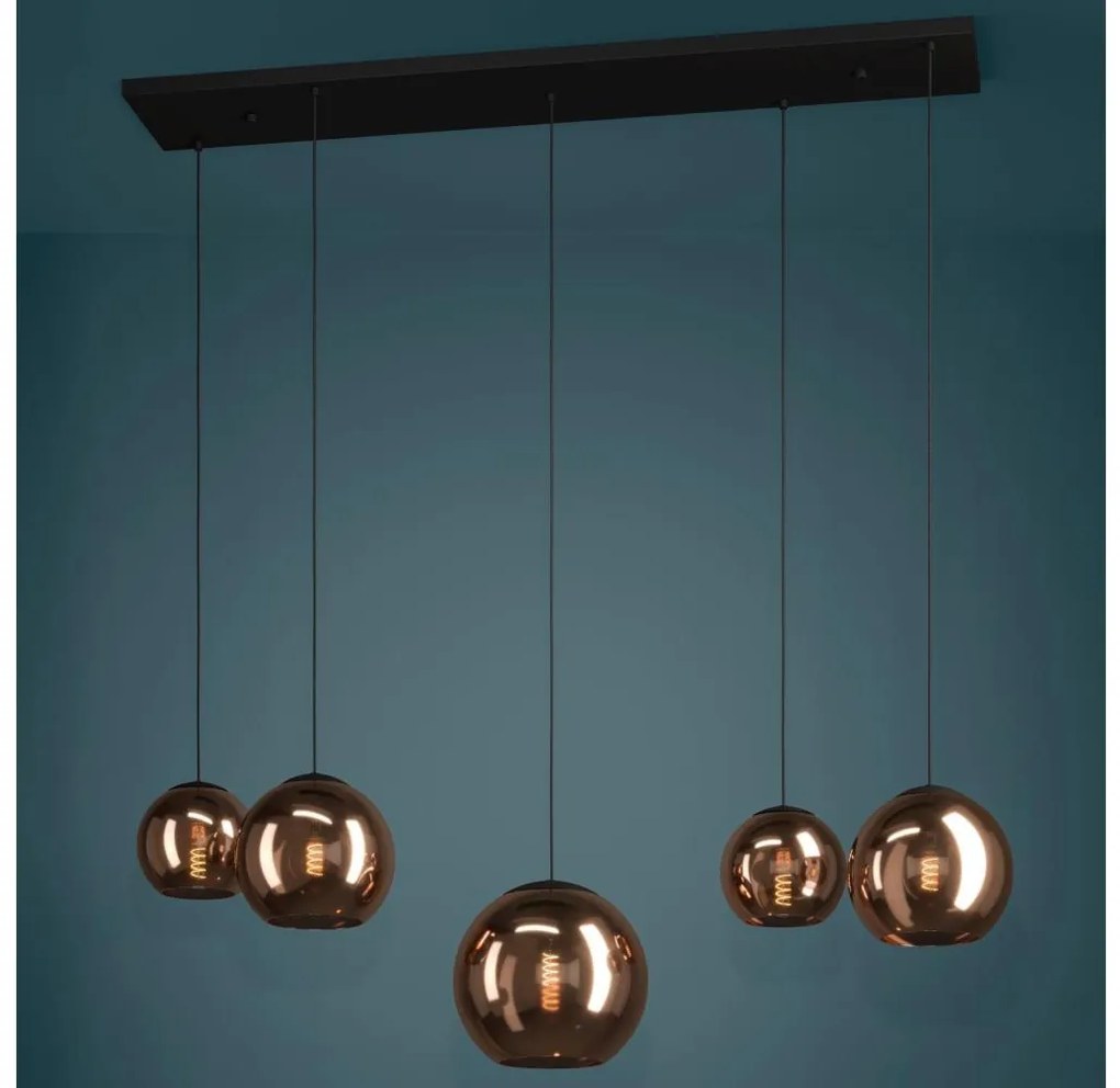 Eglo 390388 - Csillár zsinóron CORDOBA 5xE27/40W/230V réz