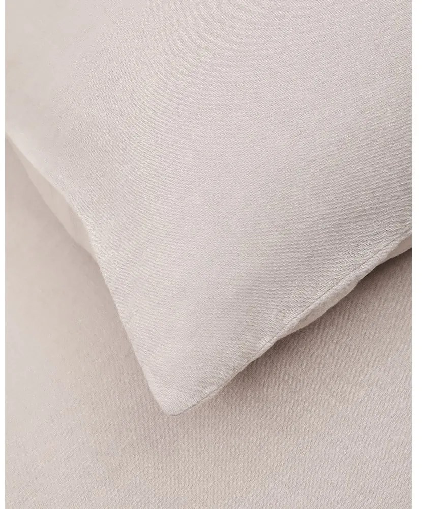 Szürkésbézs kétszemélyes hosszabbított lenkeverék ágyneműhuzat 260x240 cm Simmel – Kave Home